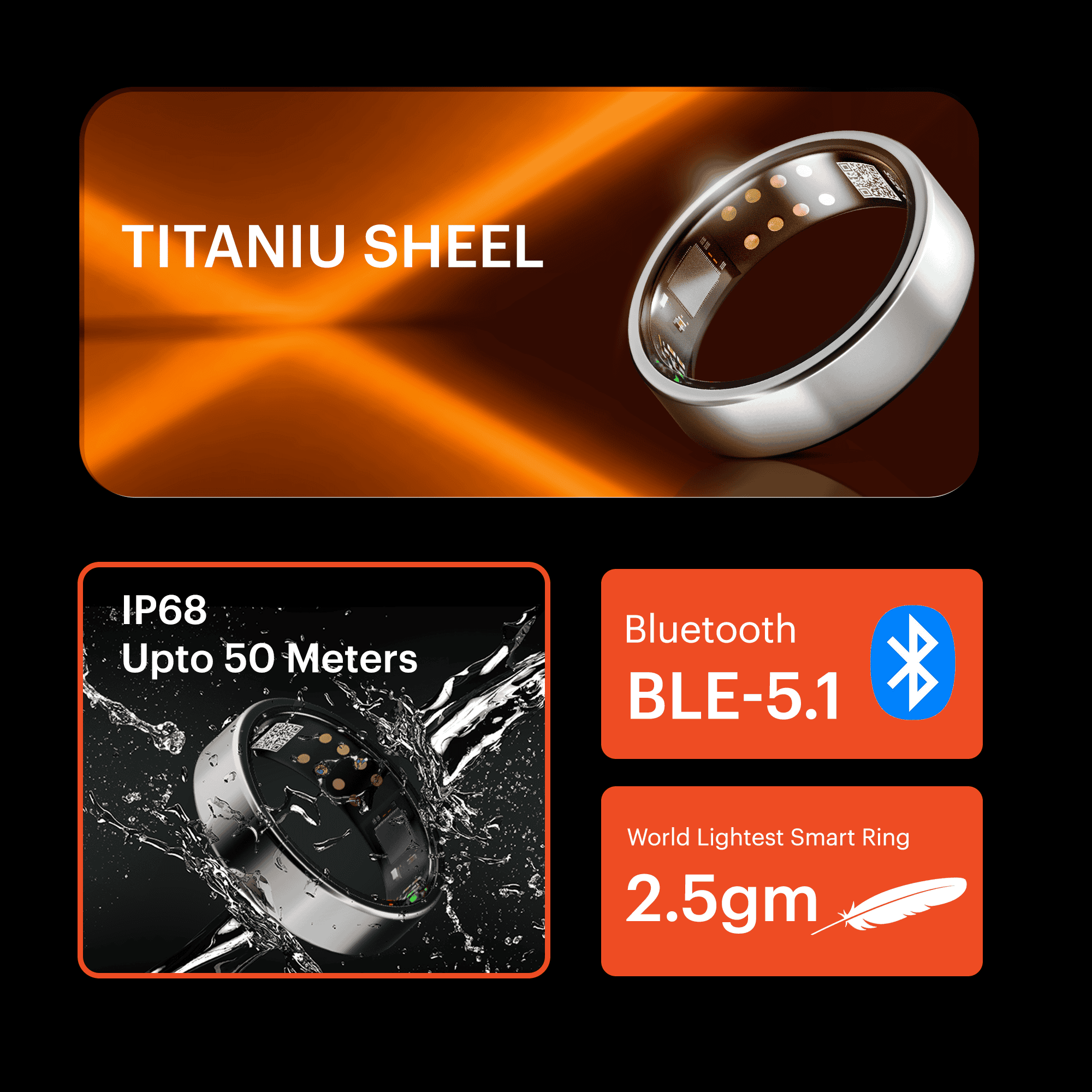 Cool nfc multifunctional waterproof intelligent digital smart ring store